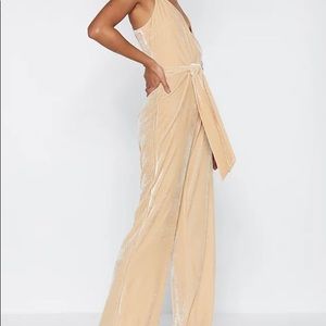 Velvet Jumpsuit golden cream